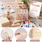 80 Pcs Wedding Guest Book Alternative Wooden Block Guest Book for Wedding Sign in Bridal Shower Decoration Wooden Block Bridal Shower Game for Sign in, Reception(Rustic)